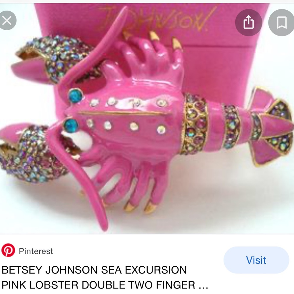 ISO: Betsey Johnson Pink Lobster Double Ring!